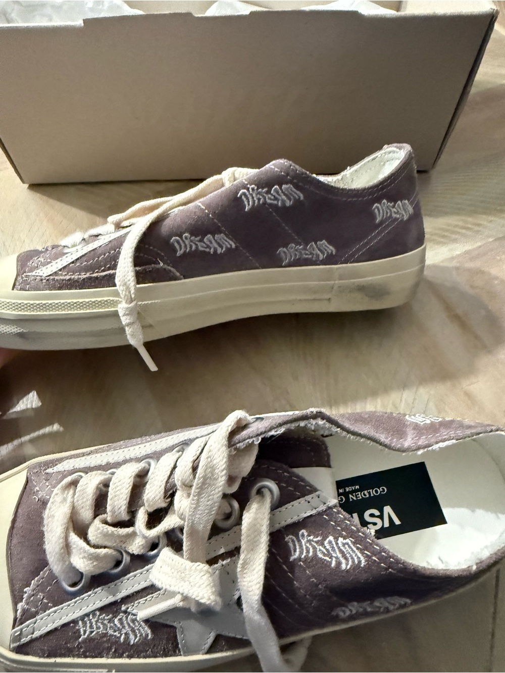 Golden Goose Taupe Leather Star Low-Top Sneakers - Picture 5 of 5